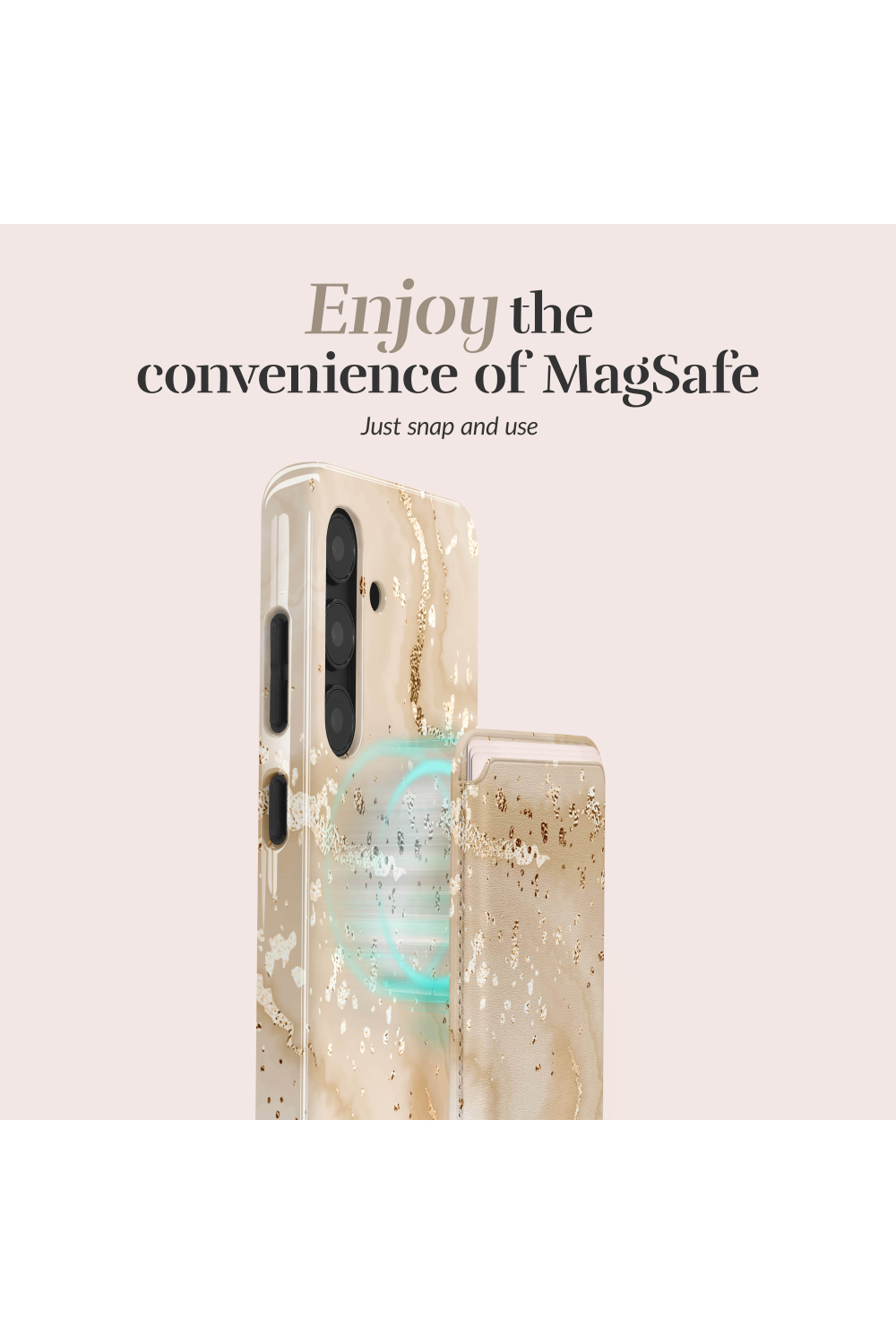 Mio By Mobilize Mio Gold Marble Magsafe Compatible Card Holder - Afbeelding 2