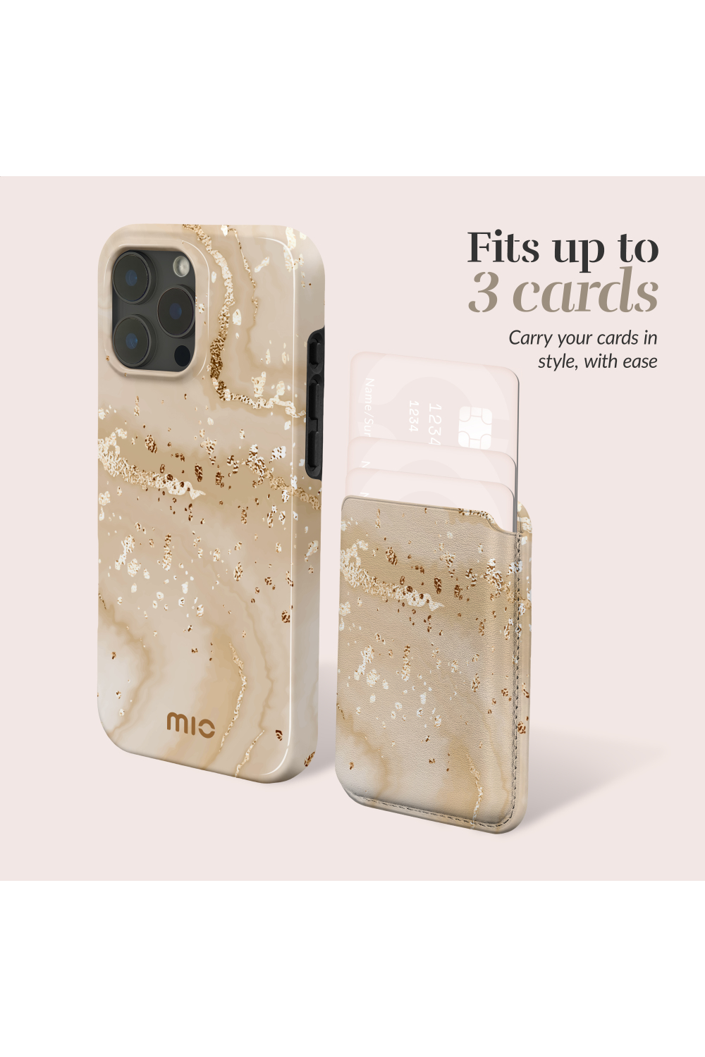 Mio By Mobilize Mio Gold Marble Magsafe Compatible Card Holder - Afbeelding 6