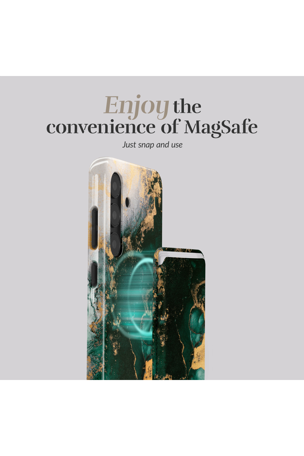 Mio By Mobilize Mio Green Marble Magsafe Compatible Card Holder - Afbeelding 2