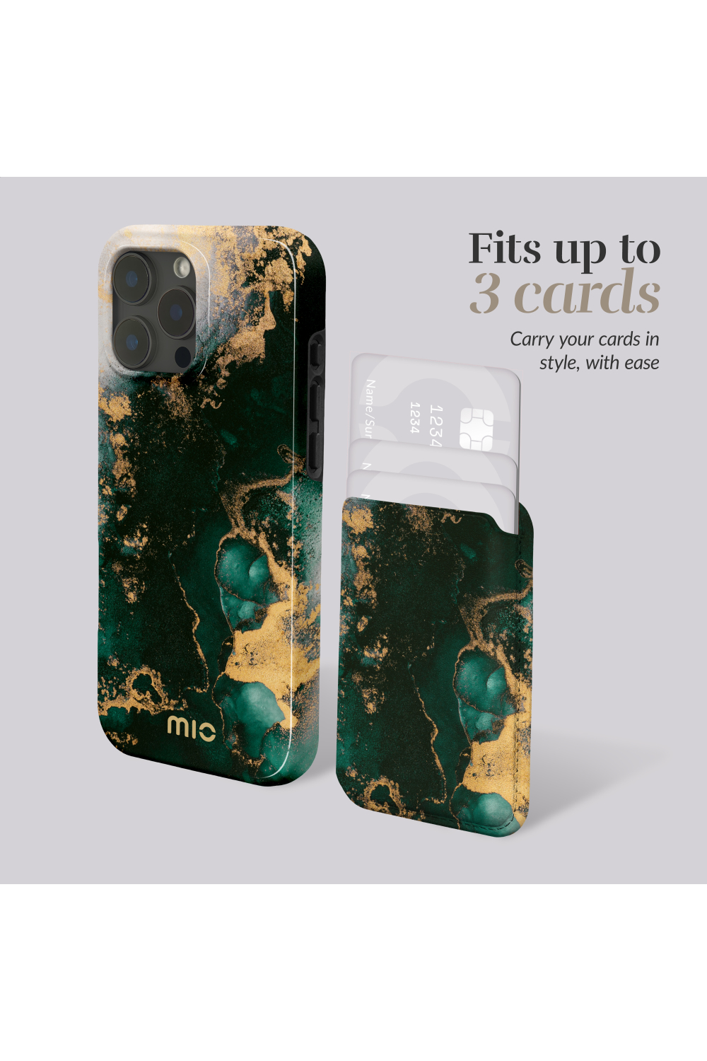 Mio By Mobilize Mio Green Marble Magsafe Compatible Card Holder - Afbeelding 6