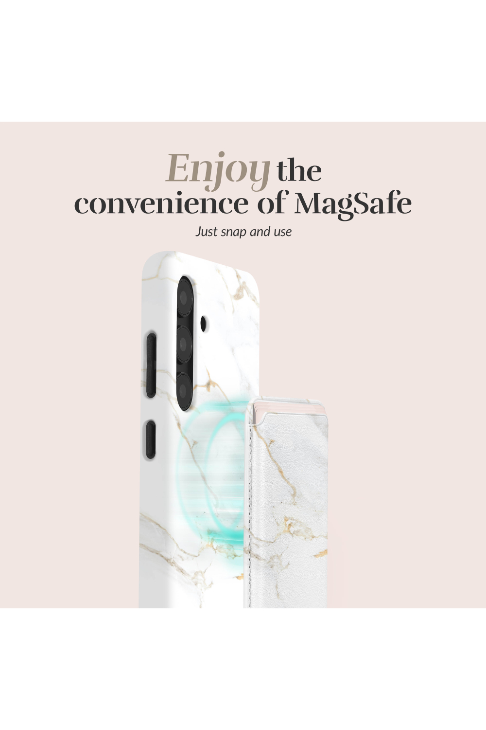 Mio By Mobilize Mio White Marble Magsafe Compatible Card Holder - Afbeelding 2