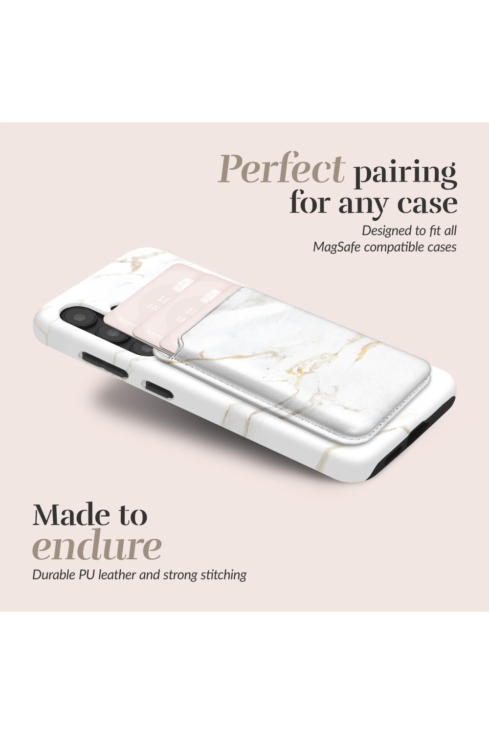 Mio By Mobilize Mio White Marble Magsafe Compatible Card Holder - Afbeelding 3