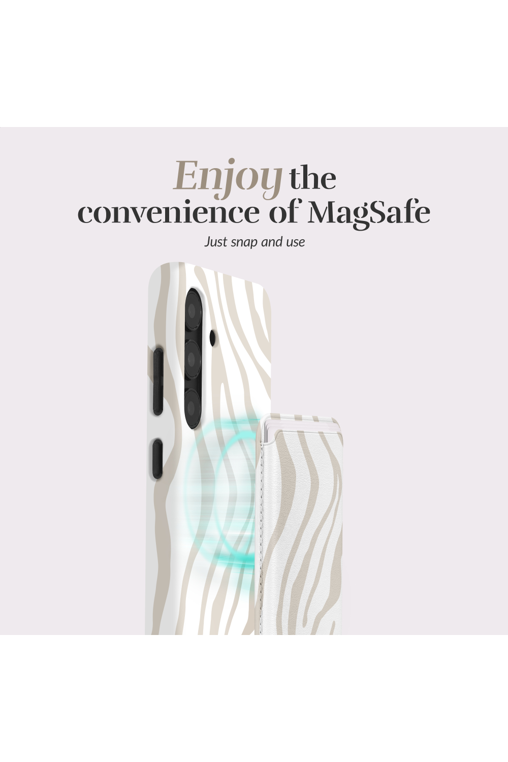 Mio By Mobilize Mio Sandy Zebra Magsafe Compatible Card Holder - Afbeelding 2