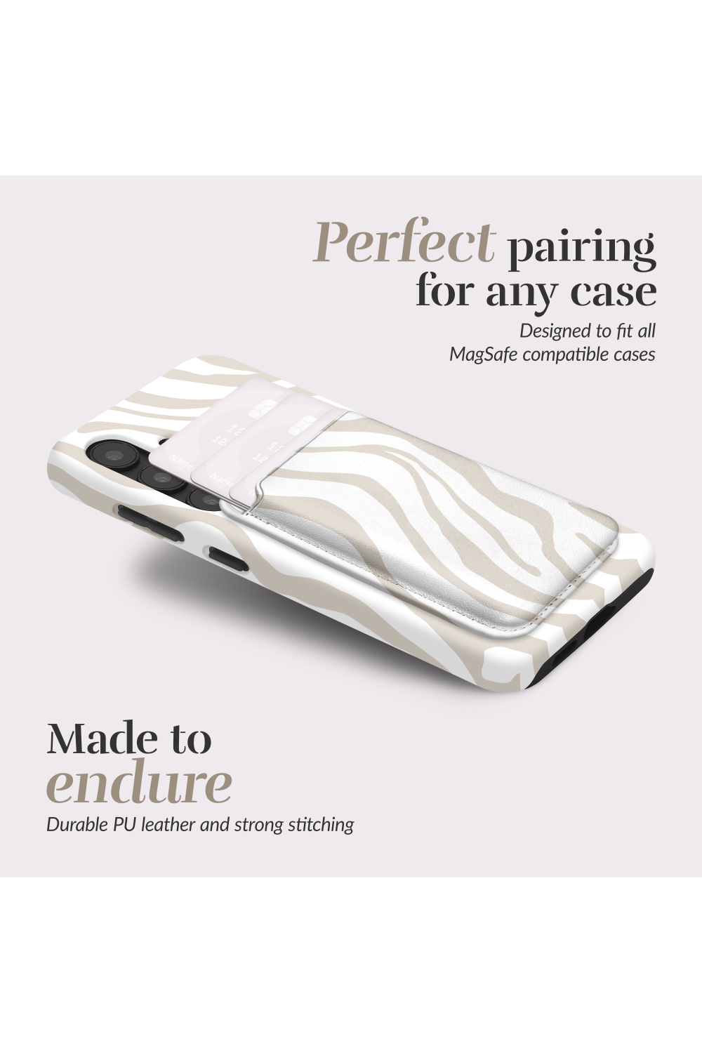 Mio By Mobilize Mio Sandy Zebra Magsafe Compatible Card Holder - Afbeelding 3