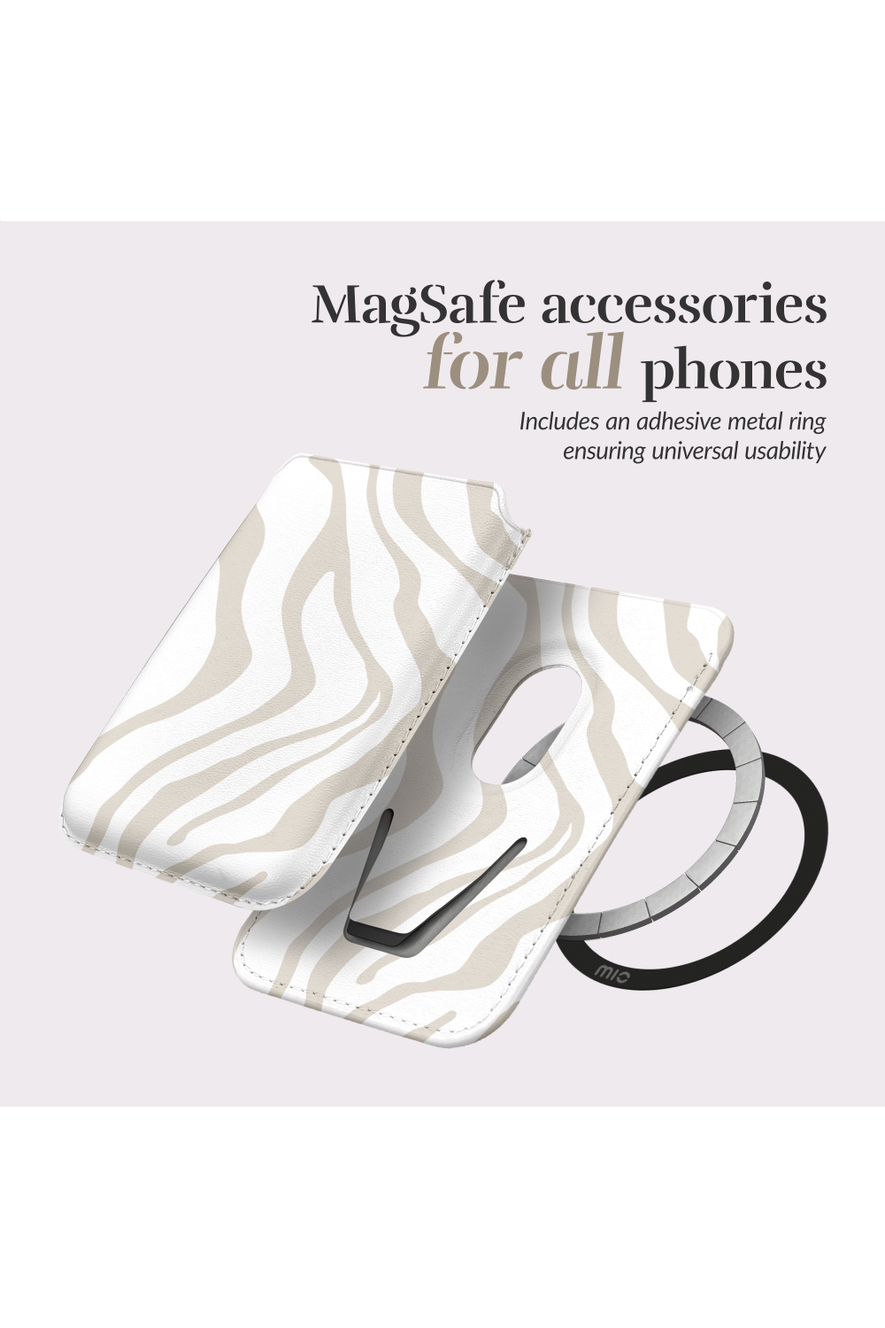 Mio By Mobilize Mio Sandy Zebra Magsafe Compatible Card Holder - Afbeelding 5