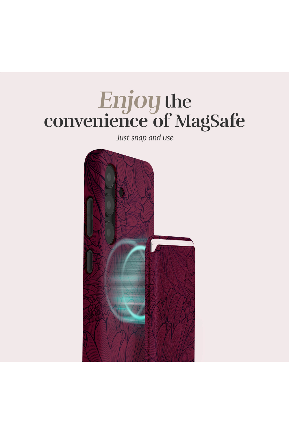 Mio By Mobilize Mio Berry Blooms Magsafe Compatible Card Holder - Afbeelding 2