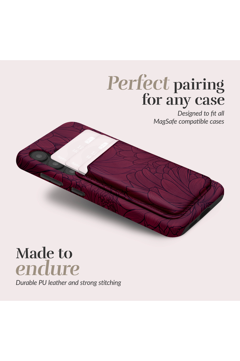 Mio By Mobilize Mio Berry Blooms Magsafe Compatible Card Holder - Afbeelding 3