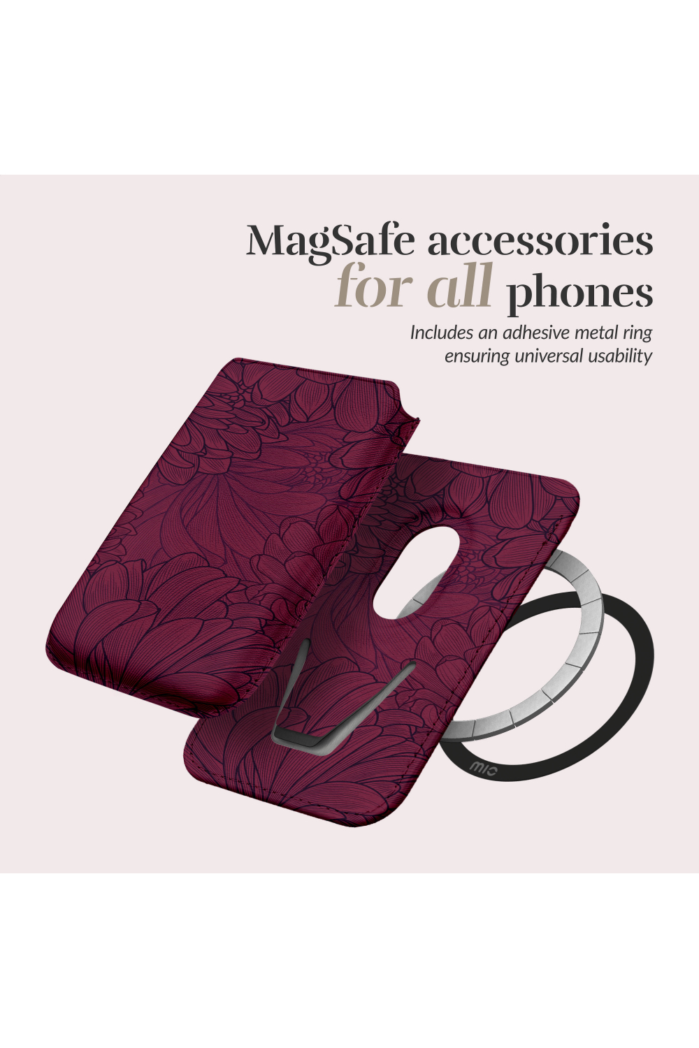 Mio By Mobilize Mio Berry Blooms Magsafe Compatible Card Holder - Afbeelding 5
