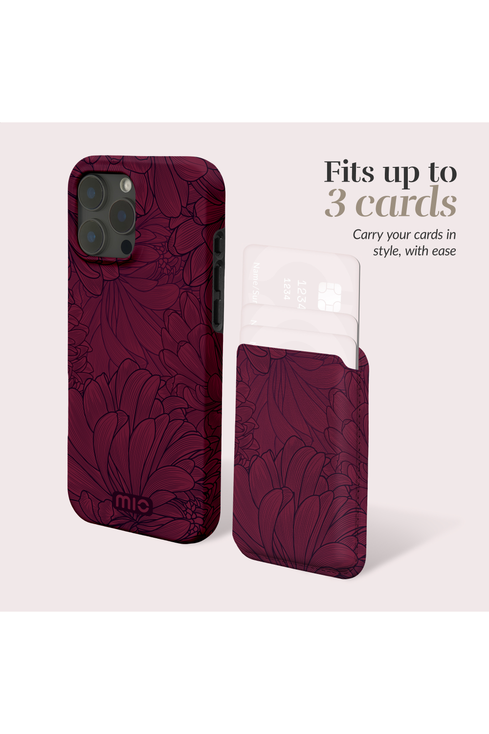 Mio By Mobilize Mio Berry Blooms Magsafe Compatible Card Holder - Afbeelding 6