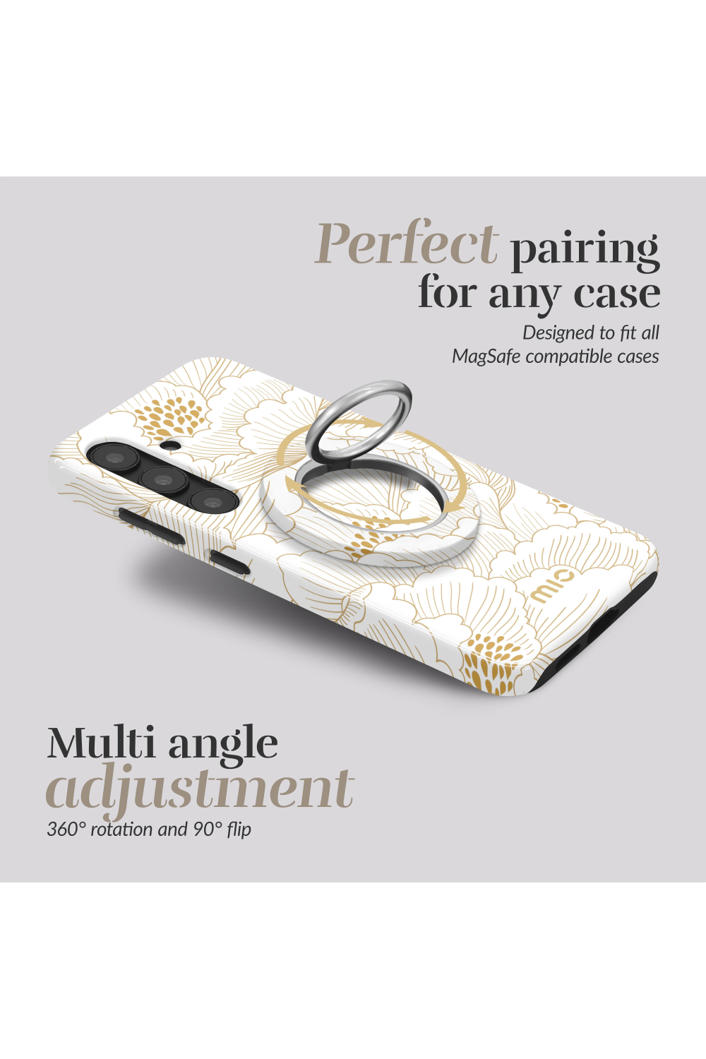 Mio By Mobilize Mio White Roses Magsafe Compatible Ring Holder - Afbeelding 3