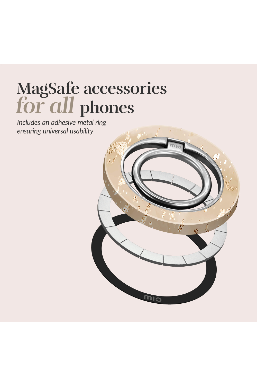 Mio By Mobilize Mio Gold Marble Magsafe Compatible Ring Holder - Afbeelding 5