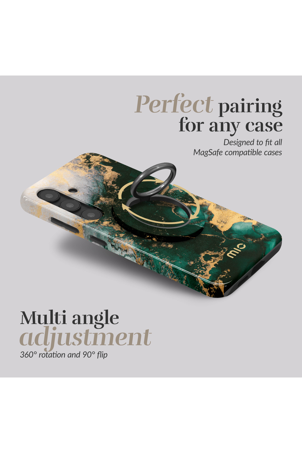 Mio By Mobilize Mio Green Marble Magsafe Compatible Ring Holder - Afbeelding 3