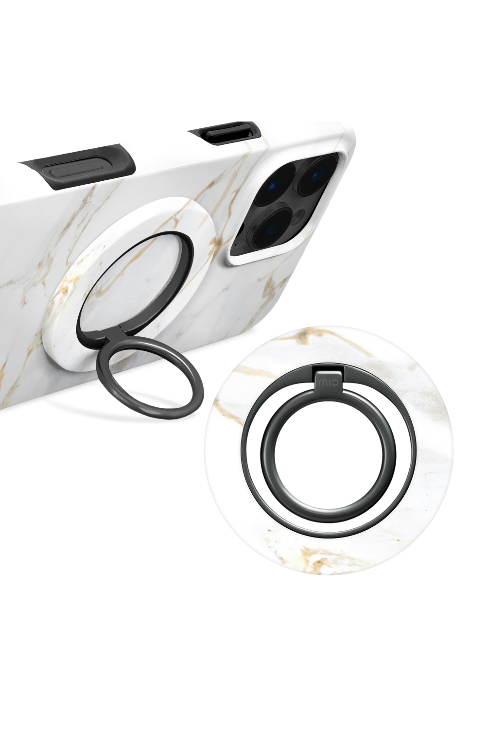 Mio By Mobilize Mio White Marble Magsafe Compatible Ring Holder