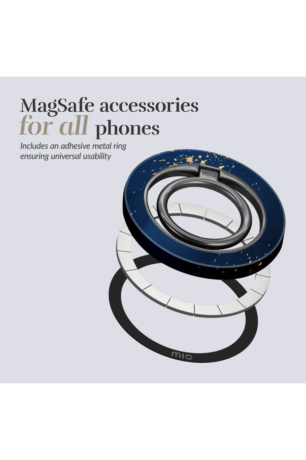 Mio By Mobilize Mio Midnight Sparkle Magsafe Compatible Ring Holder - Afbeelding 5