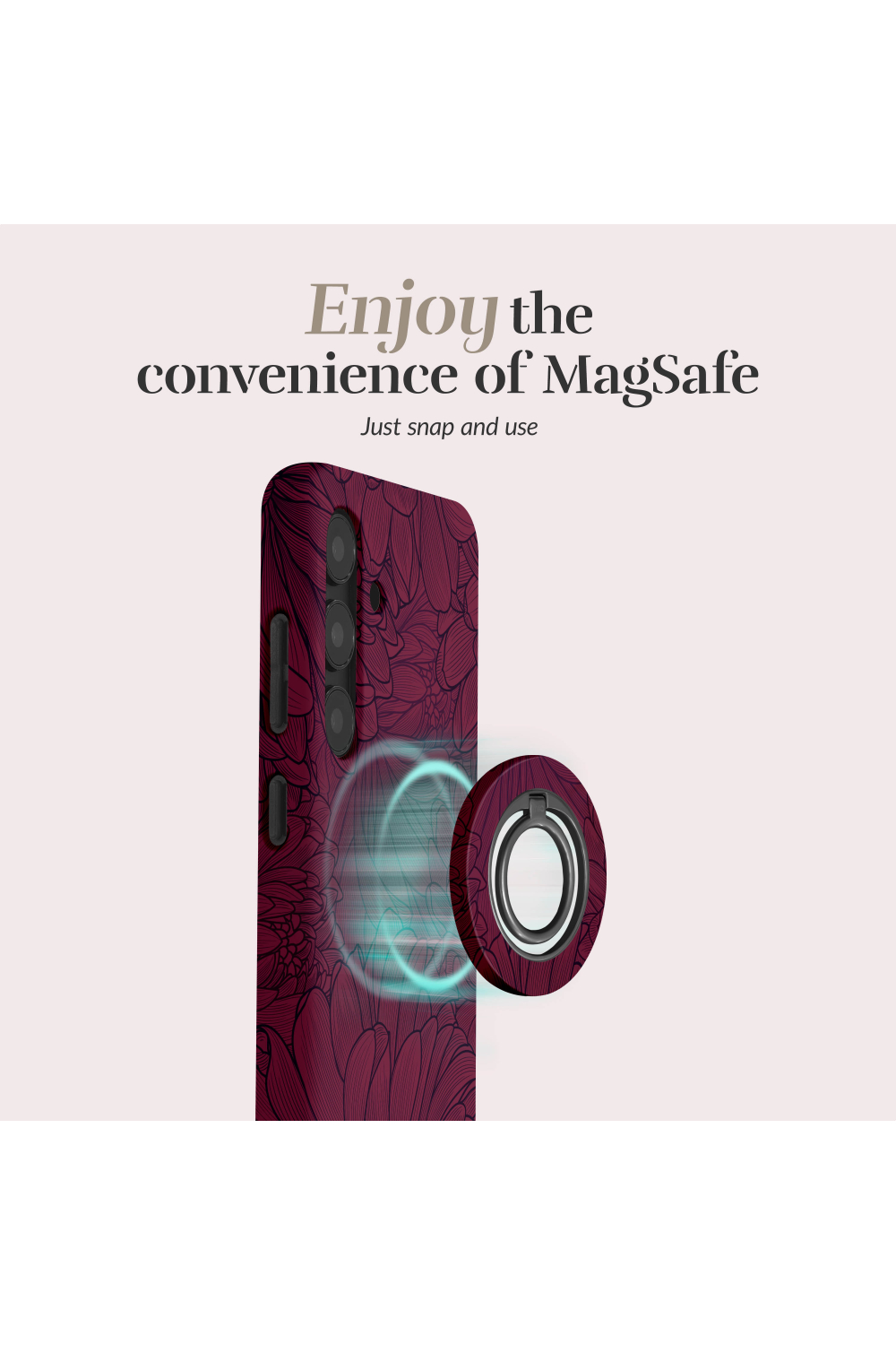 Mio By Mobilize Mio Berry Blooms Magsafe Compatible Ring Holder - Afbeelding 2