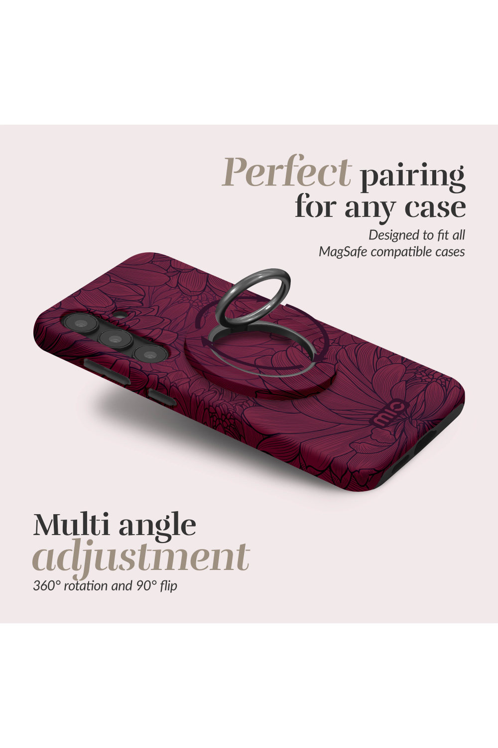 Mio By Mobilize Mio Berry Blooms Magsafe Compatible Ring Holder - Afbeelding 3