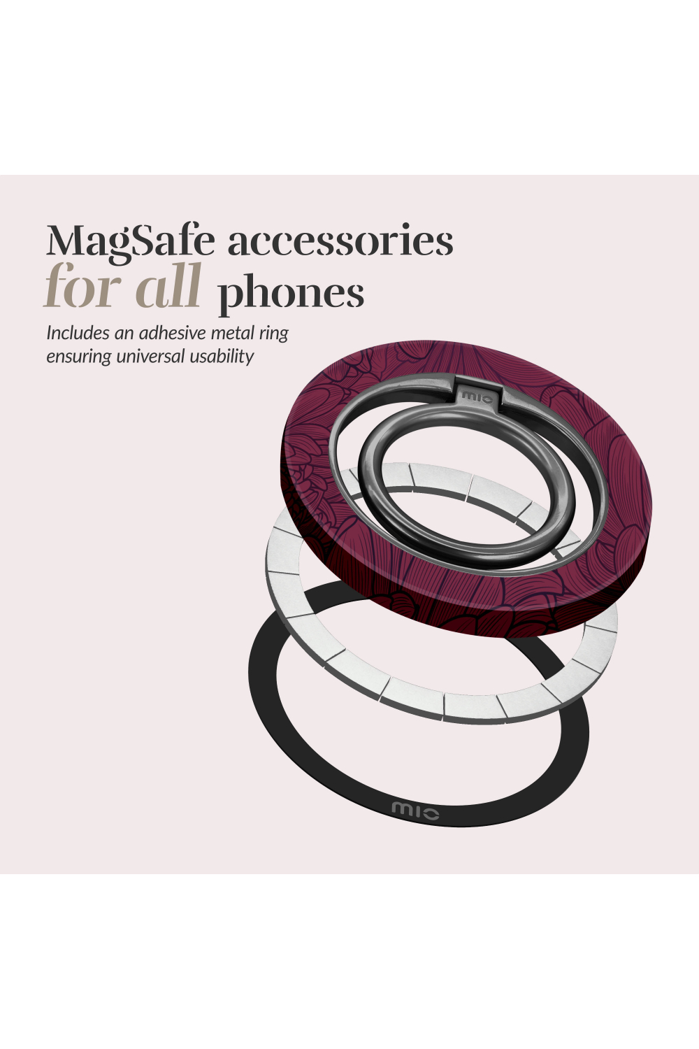 Mio By Mobilize Mio Berry Blooms Magsafe Compatible Ring Holder - Afbeelding 5