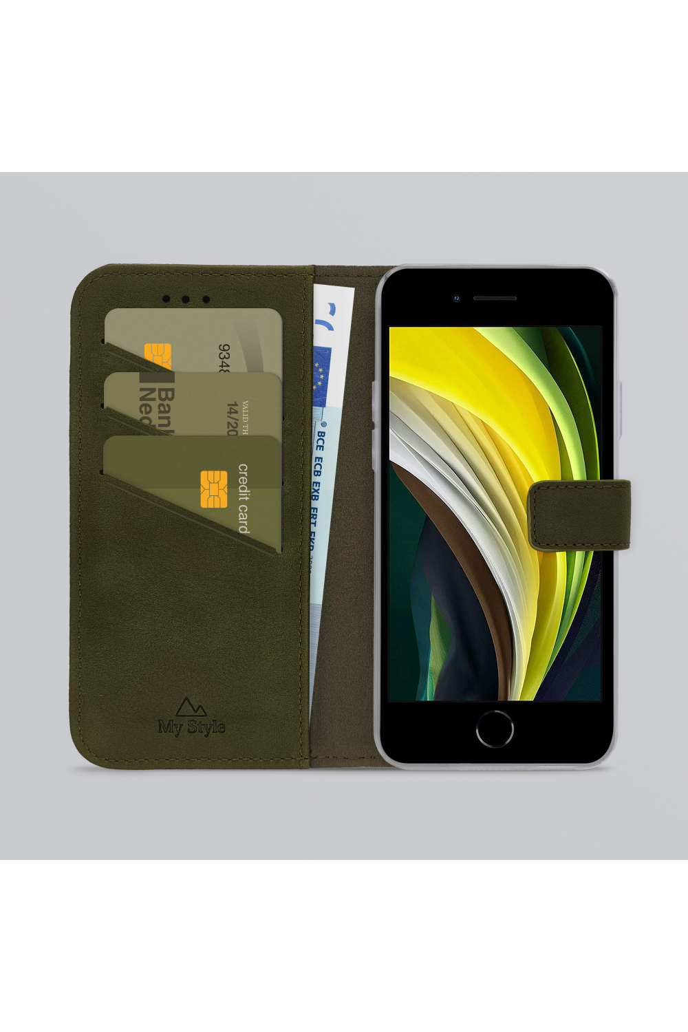 My Style Flex Wallet For Apple Iphone 6/6S/7/8/Se (2020/2022) Forest Green - Afbeelding 2