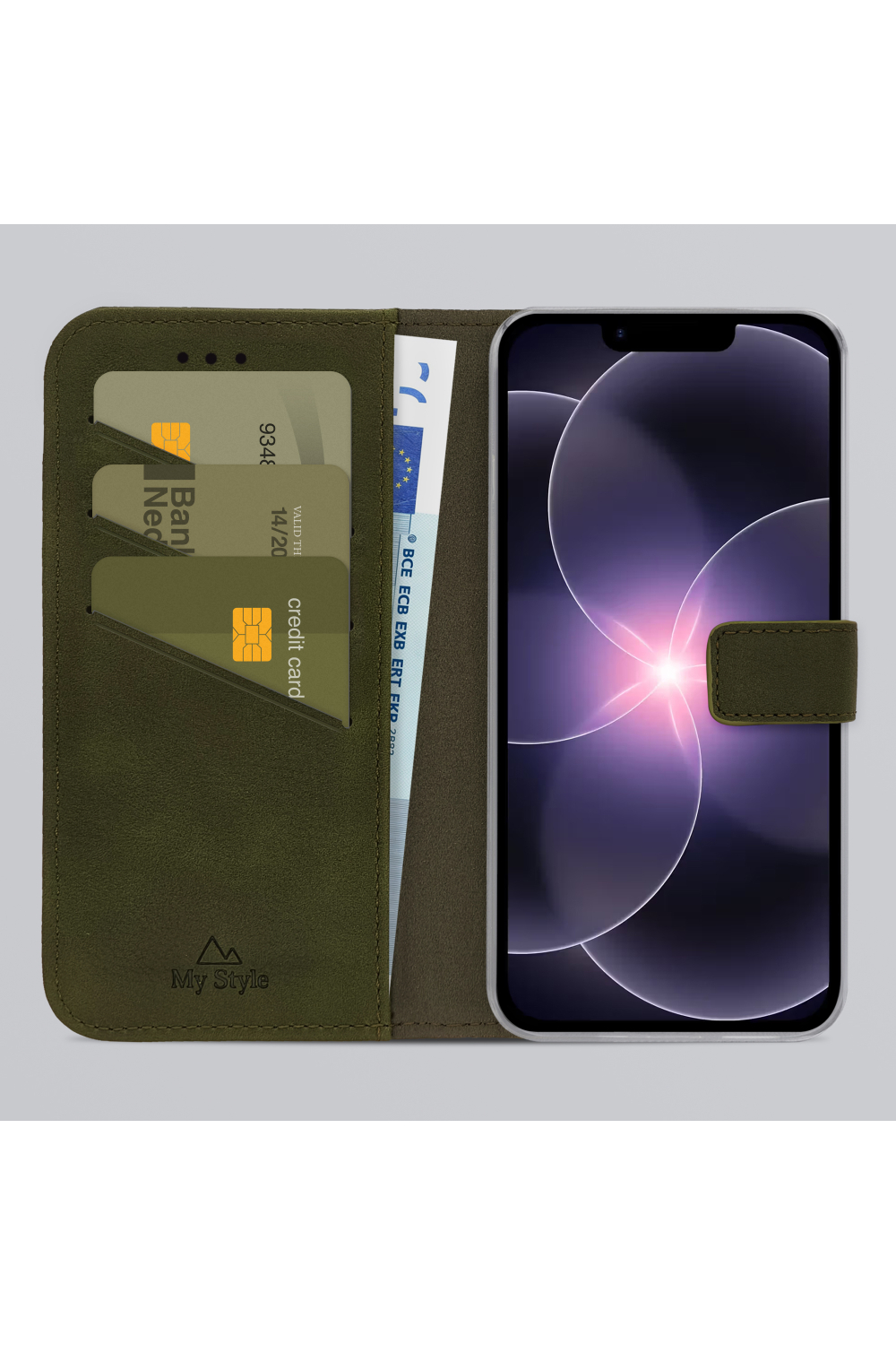 My Style Flex Wallet For Apple Iphone 16E/17E Forest Green - Afbeelding 2