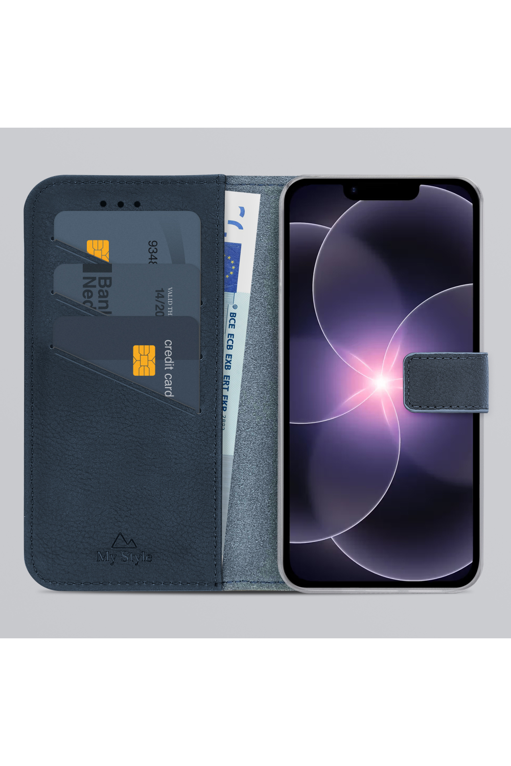 My Style Flex Wallet For Apple Iphone 16E/17E Royal Blue - Afbeelding 2