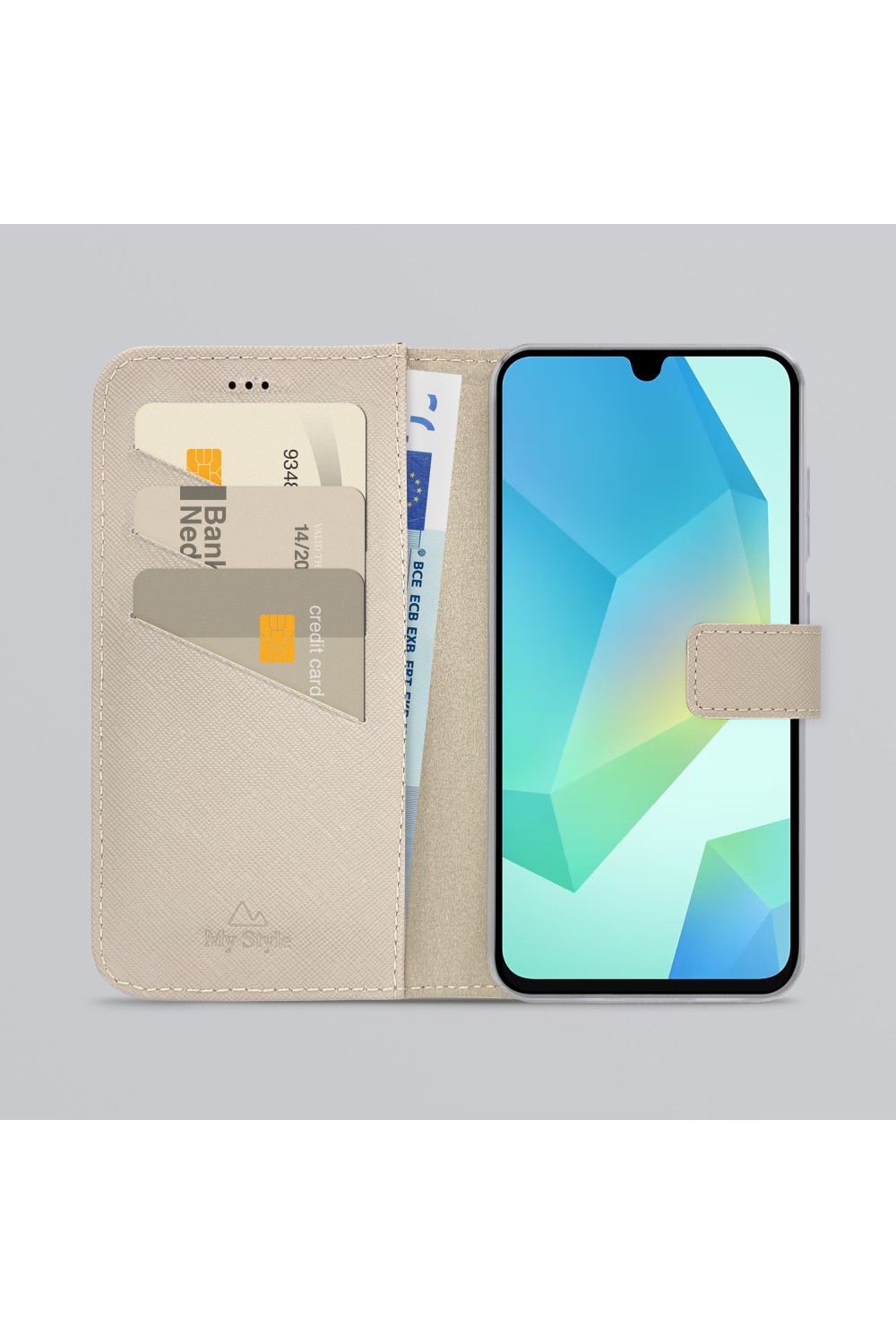 My Style Flex Wallet For Samsung Galaxy A16 4G/5G Warm Taupe - Afbeelding 2