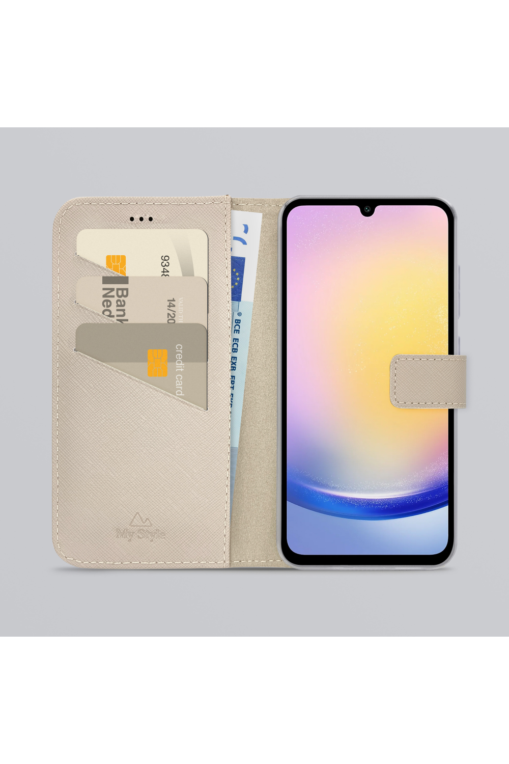 My Style Flex Wallet For Samsung Galaxy A25 5G Warm Taupe - Afbeelding 2