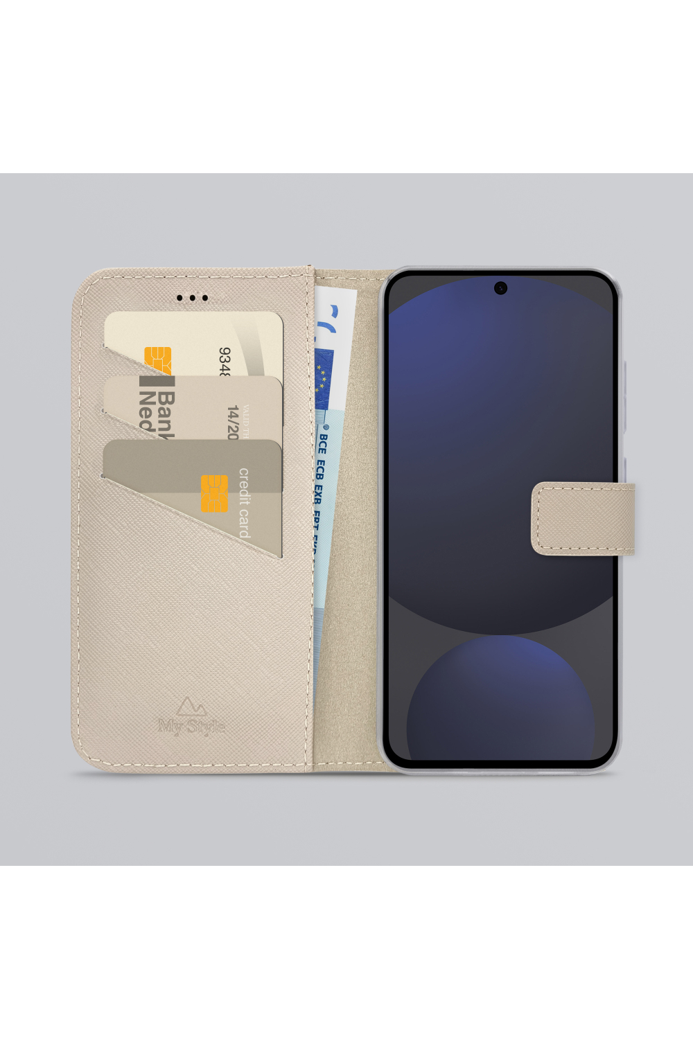 My Style Flex Wallet For Samsung Galaxy S24 Fe 5G Warm Taupe - Afbeelding 2