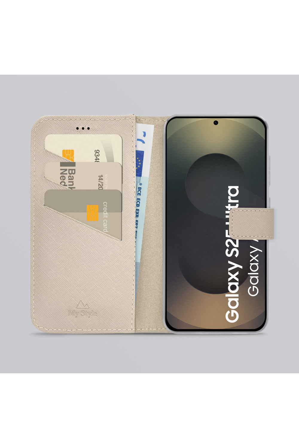 My Style Flex Wallet For Samsung Galaxy S25 Ultra 5G Warm Taupe - Afbeelding 2