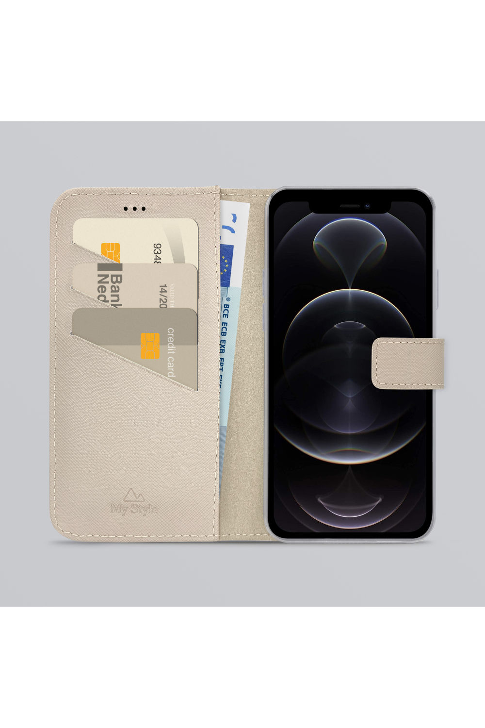 My Style Flex Wallet For Apple Iphone 12/12 Pro Warm Taupe - Afbeelding 2
