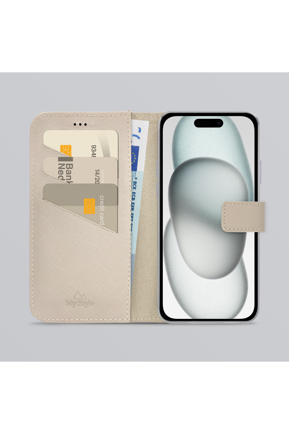 My Style Flex Wallet For Apple Iphone 13/14/15 Warm Taupe - Afbeelding 2