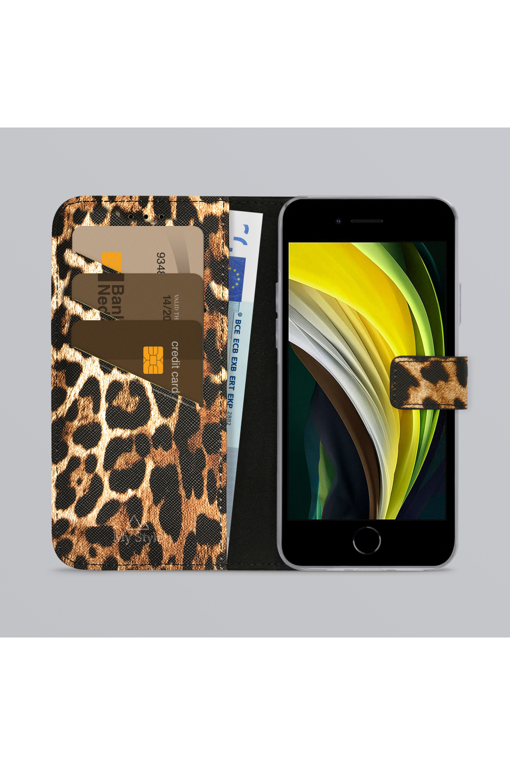 My Style Flex Wallet For Apple Iphone 6/6S/7/8/Se (2020/2022) Wild Leopard - Afbeelding 2