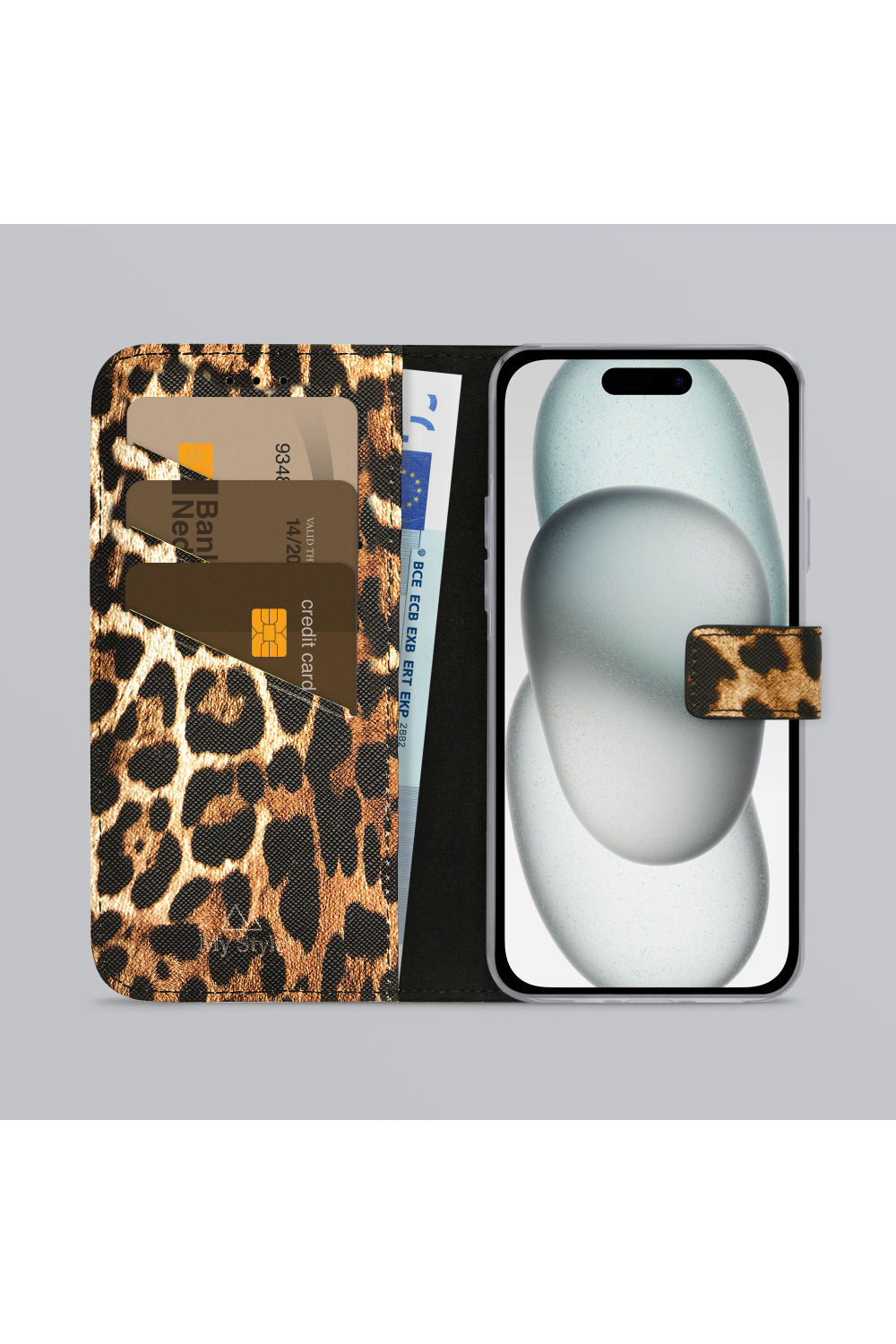 My Style Flex Wallet For Apple Iphone 13/14/15 Wild Leopard - Afbeelding 2