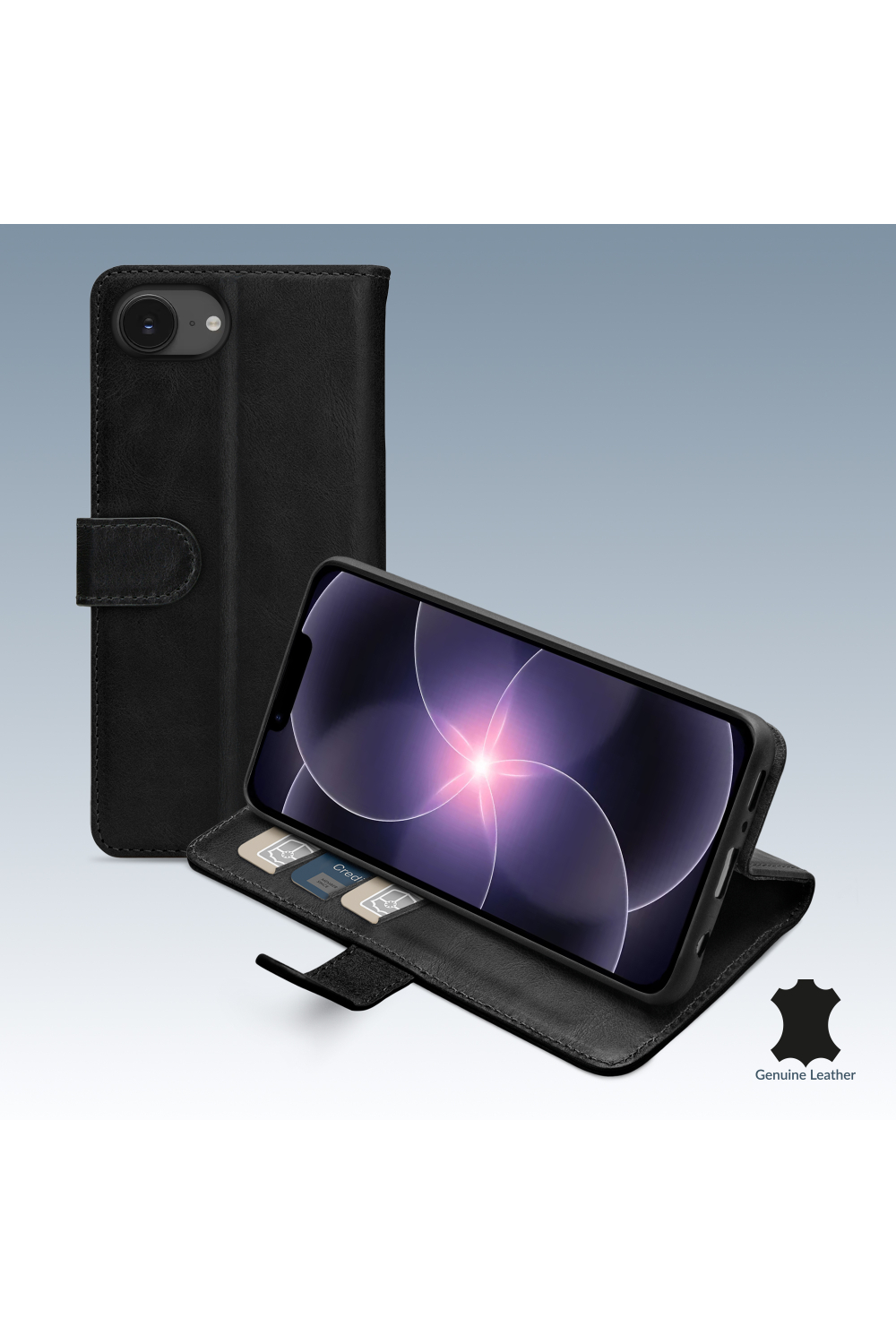 Mobilize Leather Wallet Apple Iphone 16E/17E Black