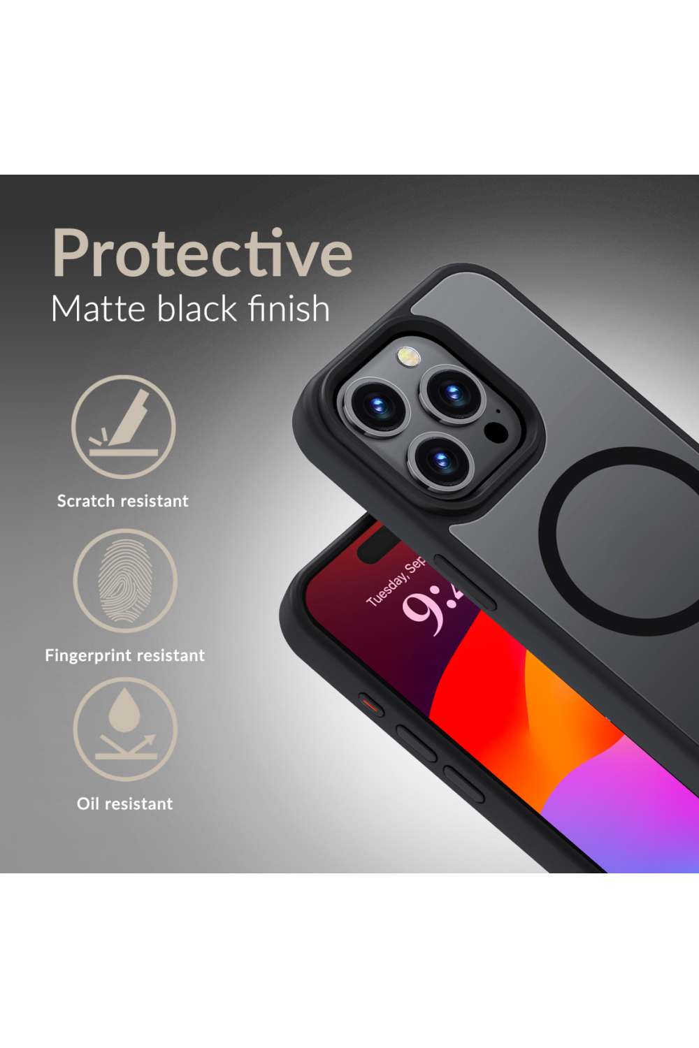 Mobilize Magsafe Compatible Hybrid Pro Case Apple Iphone 16E/17E Black - Afbeelding 2