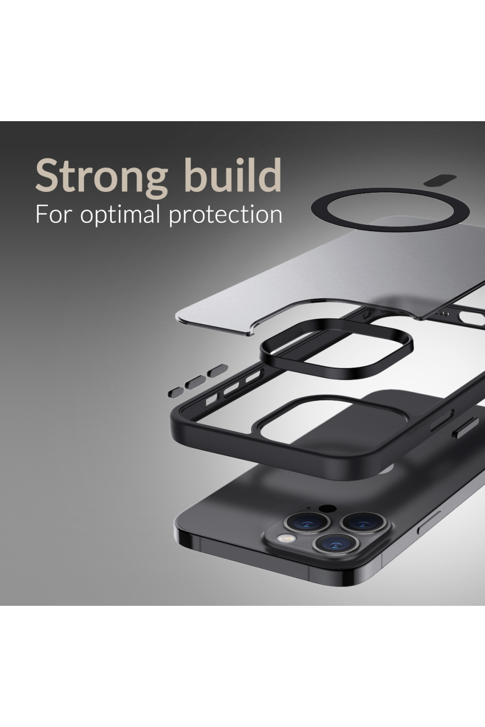 Mobilize Magsafe Compatible Hybrid Pro Case Apple Iphone 16E/17E Black - Afbeelding 3