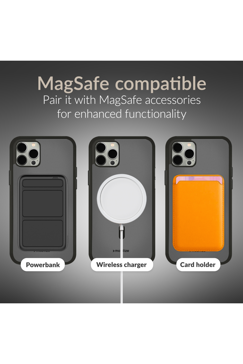 Mobilize Magsafe Compatible Hybrid Pro Case Apple Iphone 16E/17E Black - Afbeelding 8