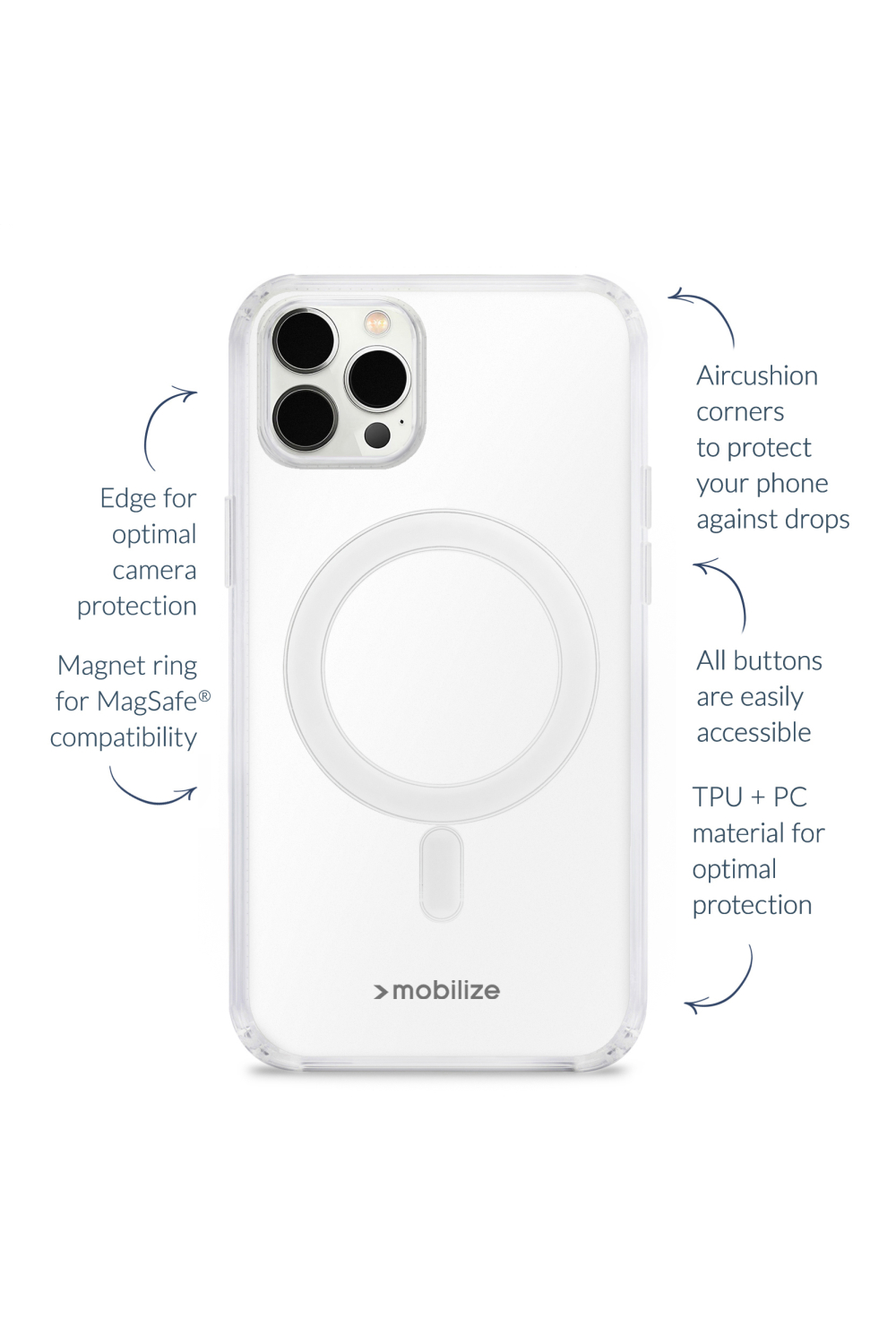 Mobilize Magsafe Compatible Naked Protection Case For Apple Iphone 16E/17E Clear - Afbeelding 4
