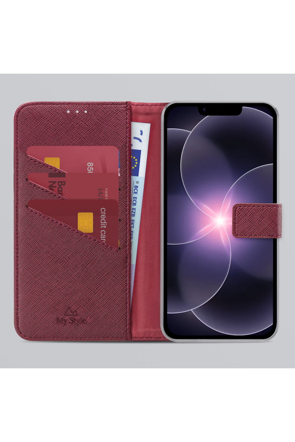 My Style Flex Wallet For Apple Iphone 16E/17E Bordeaux - Afbeelding 2