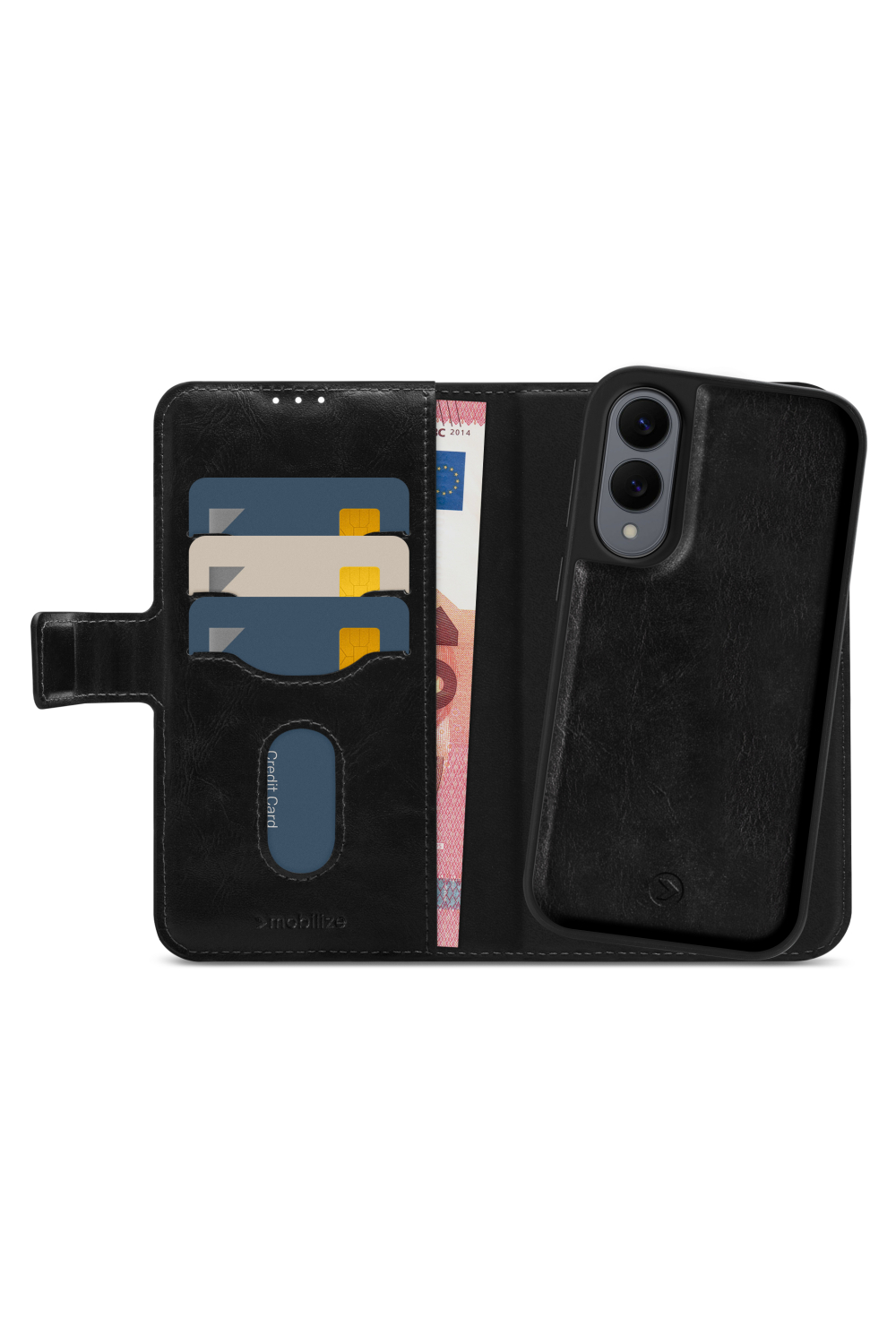 Mobilize 2In1 Magsafe Compatible Gelly Wallet Case Samsung Galaxy S25 Edge 5G Black