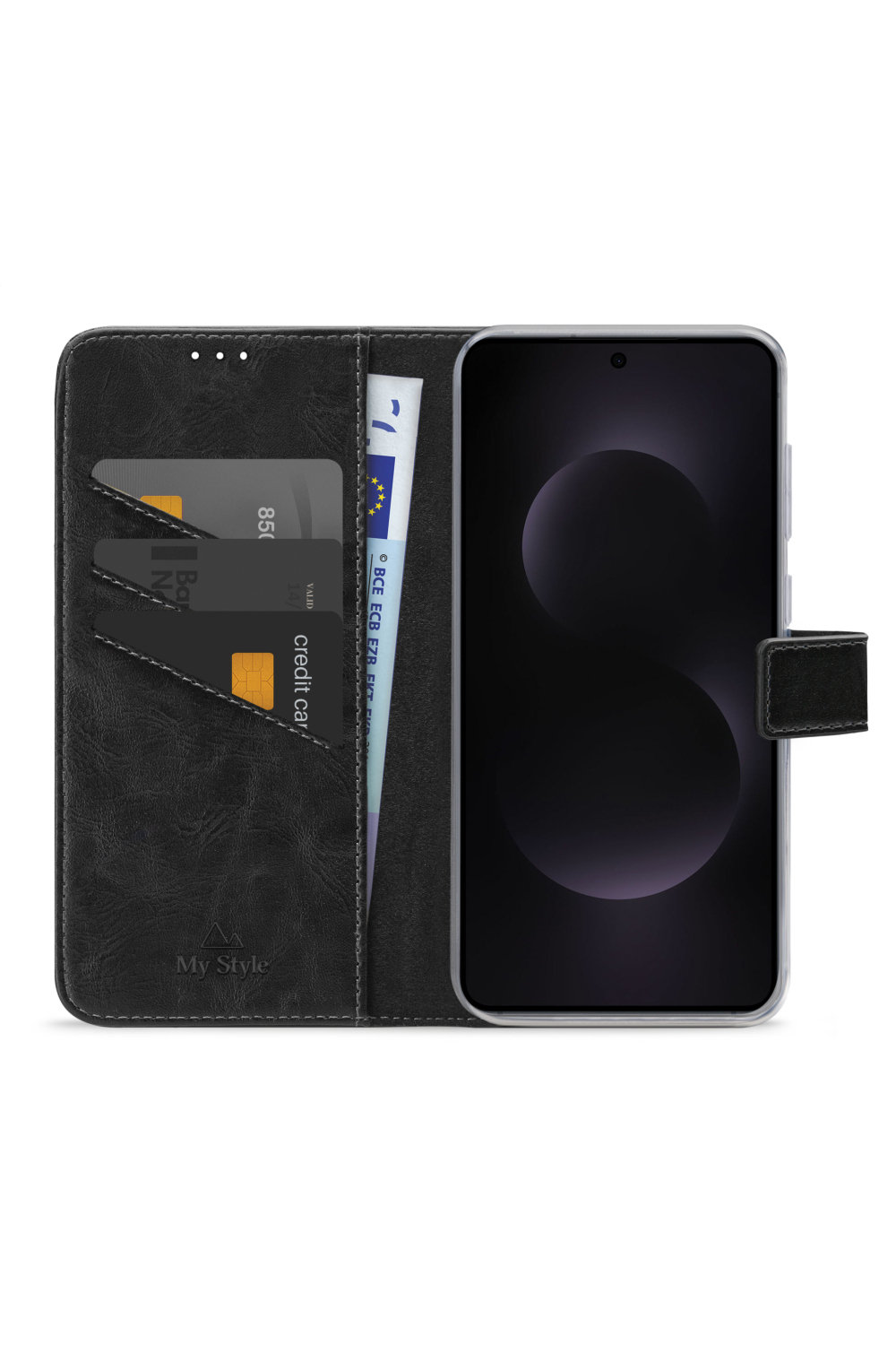 My Style Flex Wallet For Samsung Galaxy S25 Edge 5G Black - Afbeelding 3