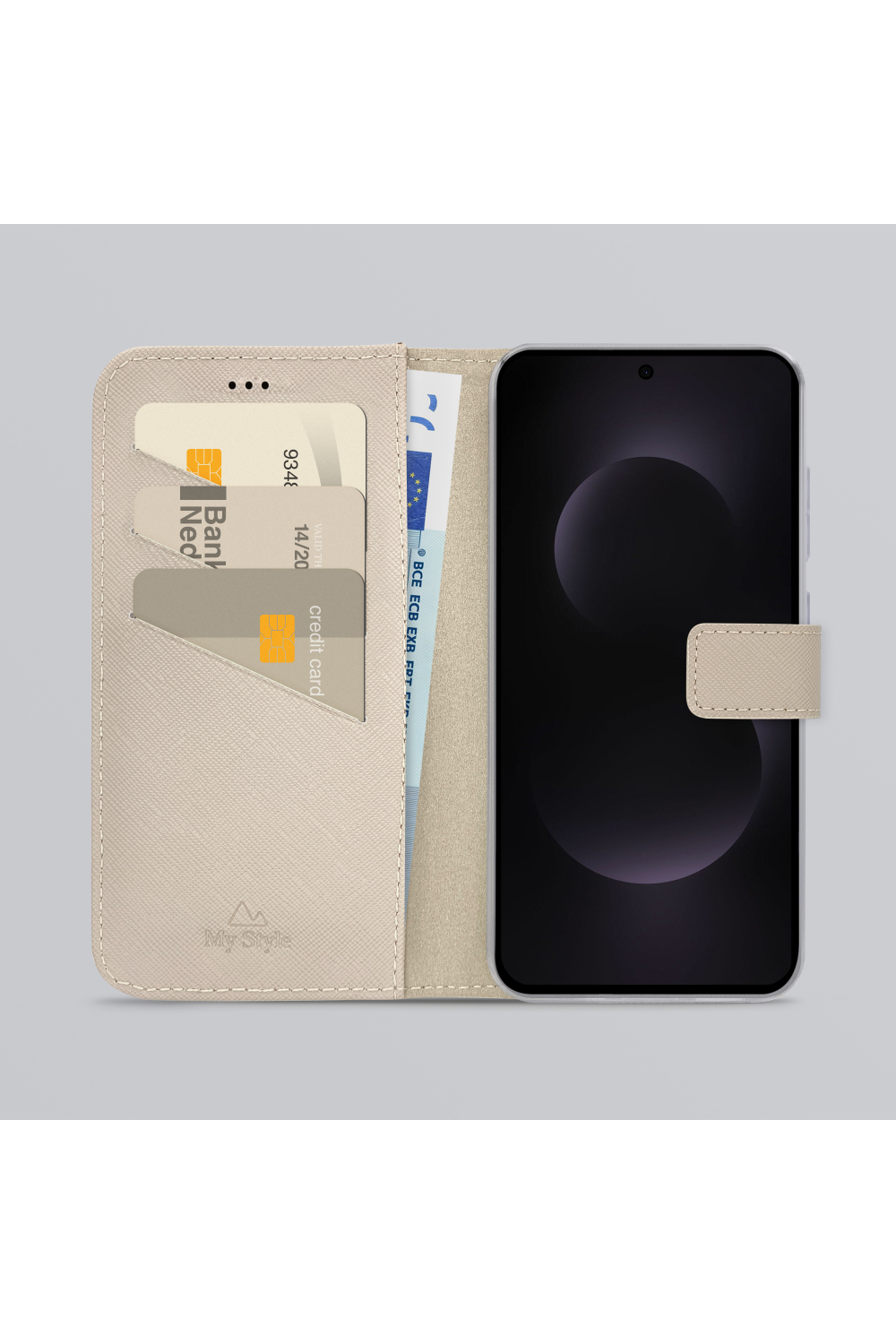 My Style Flex Wallet For Samsung Galaxy S25 Edge 5G Warm Taupe - Afbeelding 2