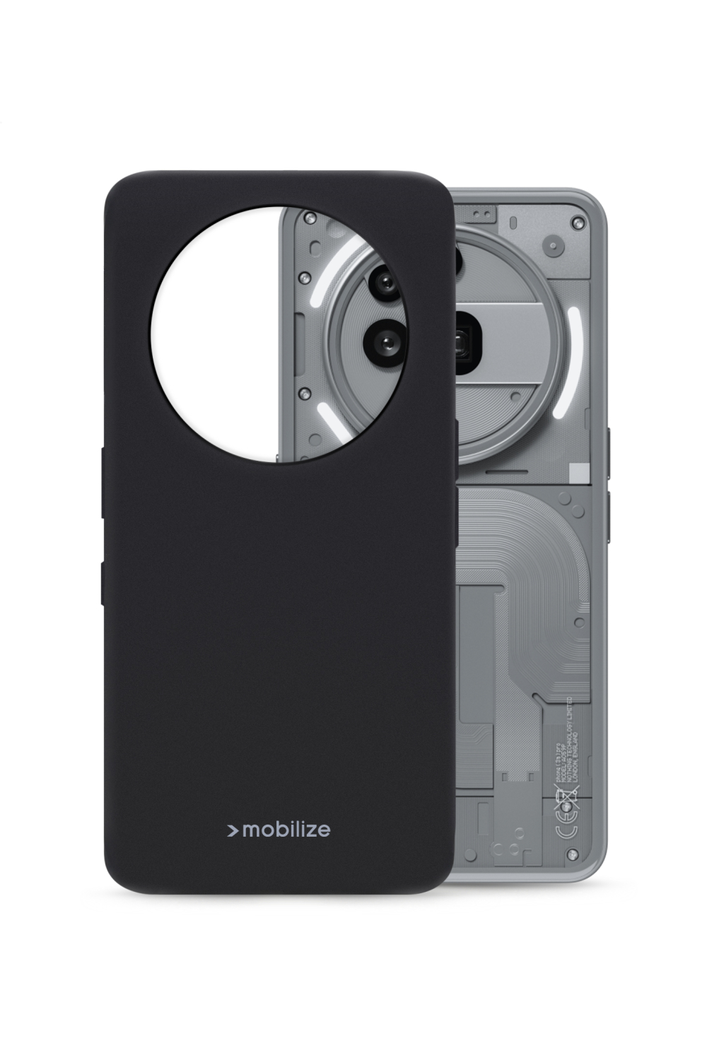 Mobilize Rubber Gelly Case Nothing Phone (3A) Pro Matt Black