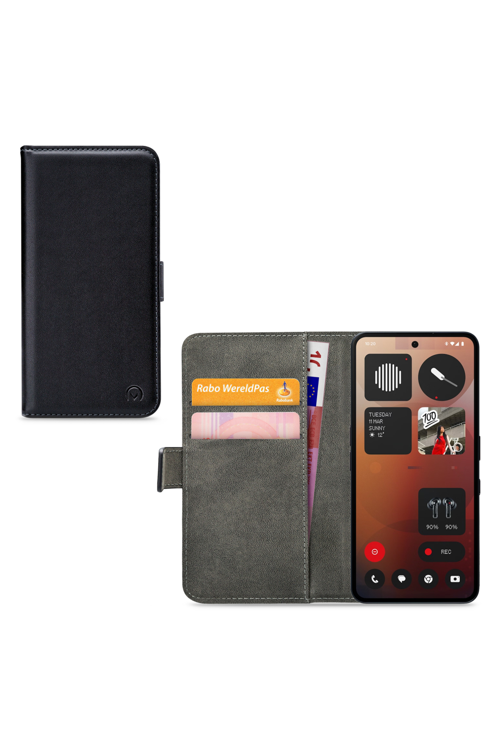 Mobilize Classic Gelly Wallet Book Case Nothing Phone (3A) Pro Black