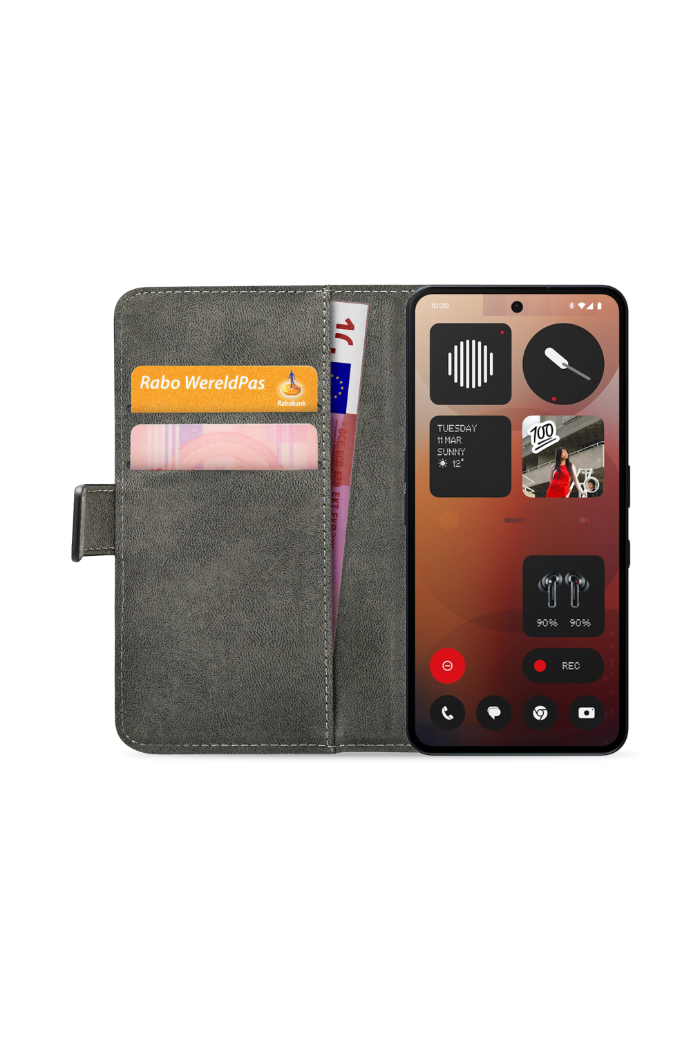Mobilize Classic Gelly Wallet Book Case Nothing Phone (3A) Pro Black - Afbeelding 4