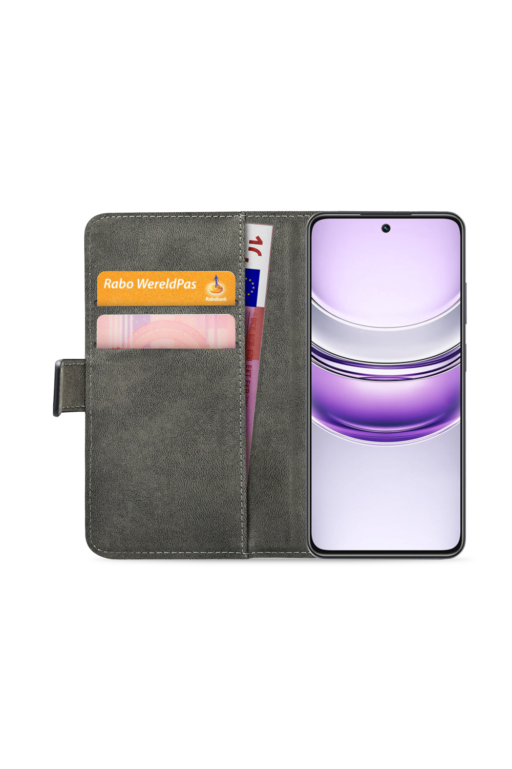 Mobilize Classic Gelly Wallet Book Case Realme 14X 5G Black - Afbeelding 4