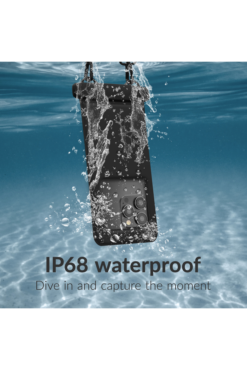 Mobilize Universal Waterproof Floating Bag Ip68 Incl. Lanyard Black - Afbeelding 3