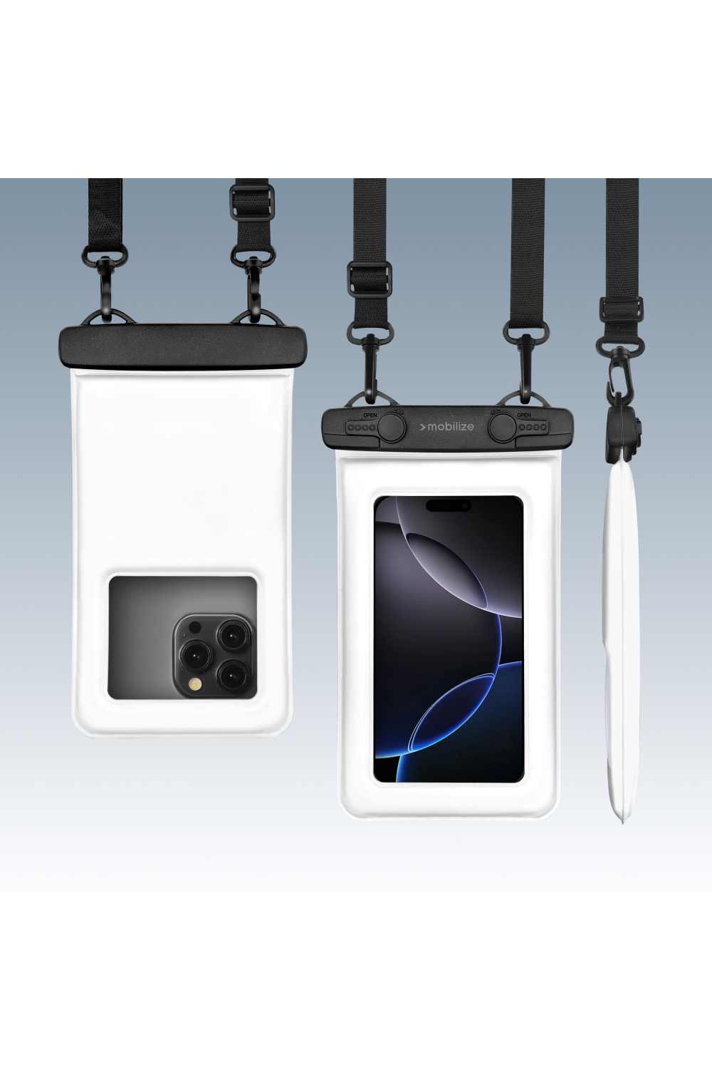 Mobilize Universal Waterproof Floating Bag Ip68 Incl. Lanyard White - Afbeelding 2