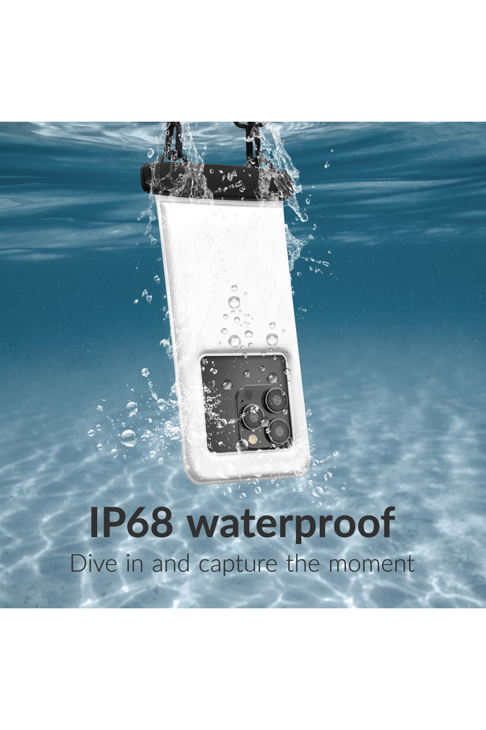 Mobilize Universal Waterproof Floating Bag Ip68 Incl. Lanyard White - Afbeelding 3