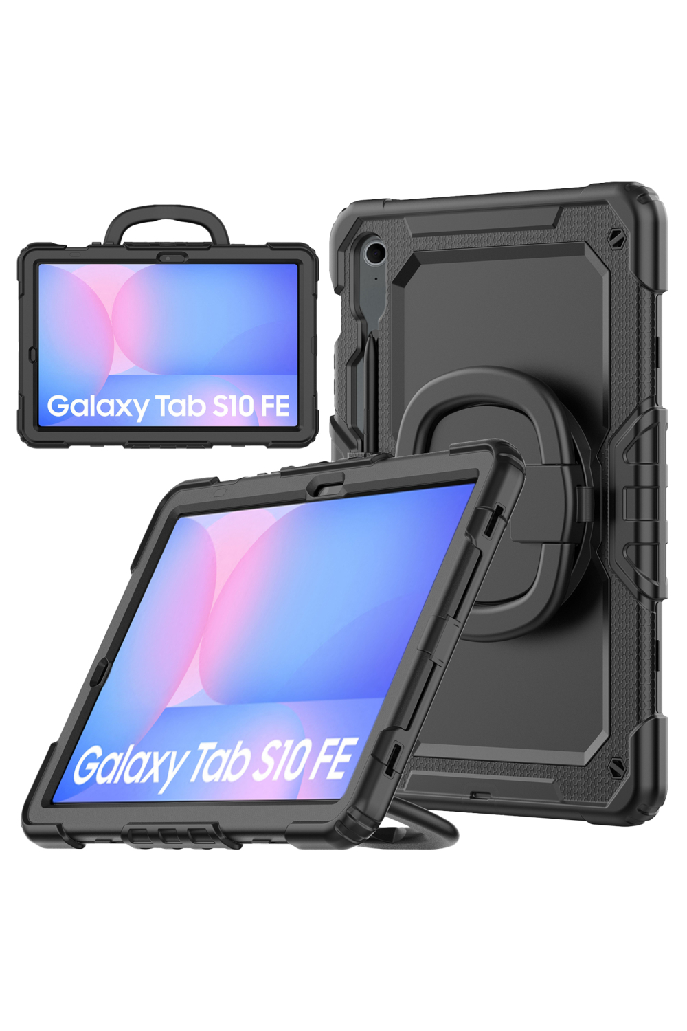 Mobilize Rotating Defender Case Stand Function For Samsung Galaxy Tab S10 Fe 11/S10 Lite Black - Afbeelding 3