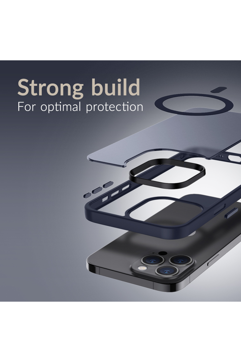 Mobilize Magsafe Compatible Hybrid Pro Case Apple Iphone 16 Pro Blue - Afbeelding 3